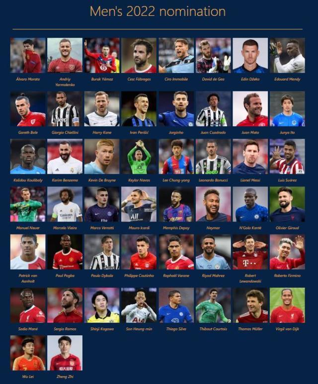 开云首页体验-2022金足奖候选：梅西、本泽马领衔，郑智、武磊入选